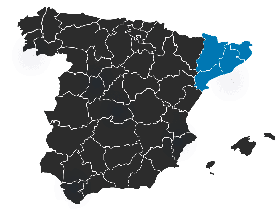 Mapa de cobertura de OSERVIS en Catalunya y Andorra